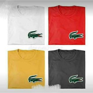 LACOSTE พ็อกเก็ตทีไฮควอลิตี้ เสื้อยืด Unisex COD Y]K