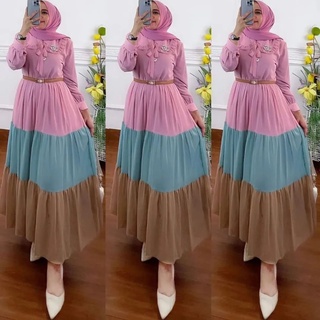 Nazwa Dress Mate CERUTY BABYDOLL FULL PURING Get Gamis (ไม่รวม HIJAB) ชุดเดรสมุสลิม ล่าสุด / BUSUI FRIENDLY Gamis