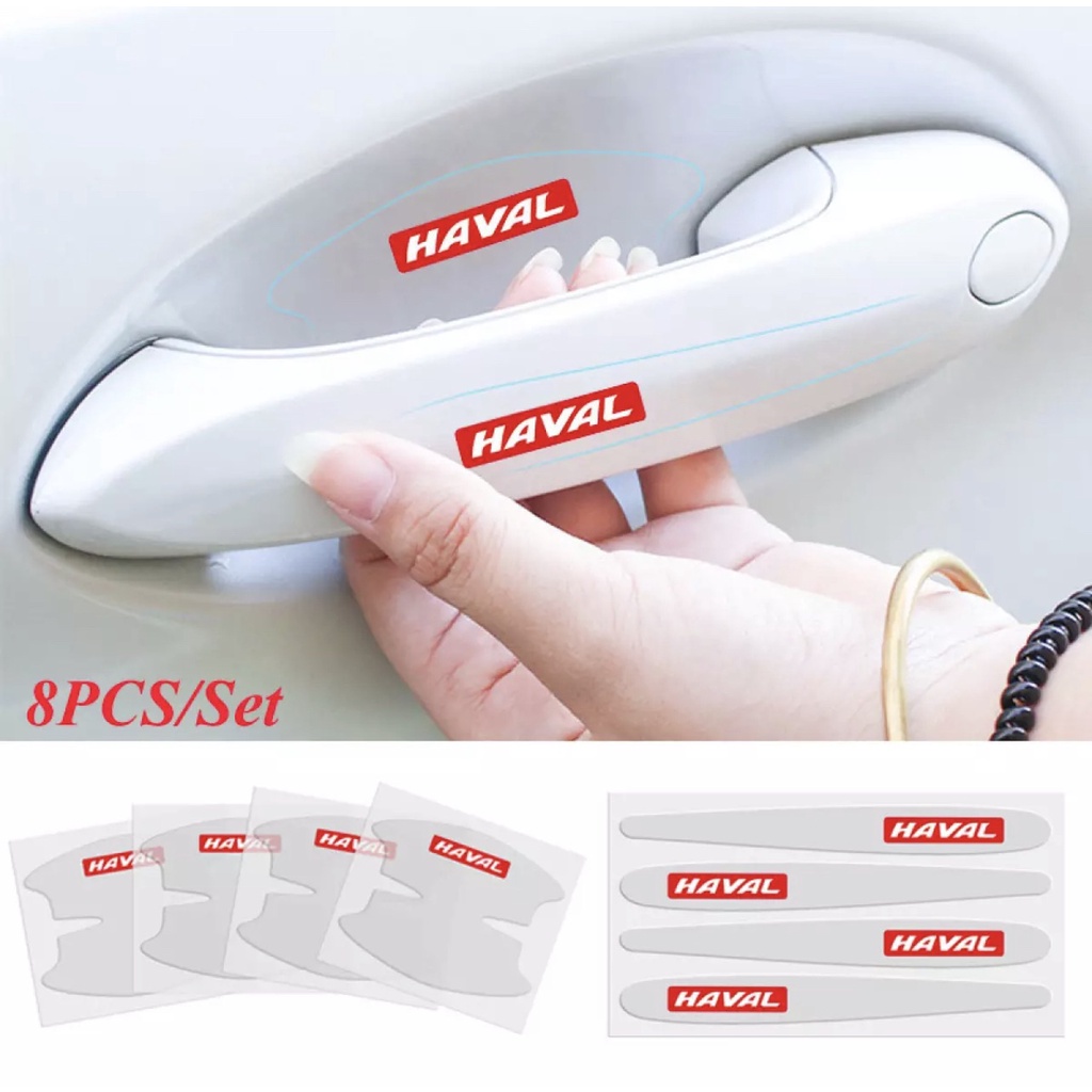 (พร้อมส่ง) Haval H6 Haval Jolion logoแดง(8ชิ้น) ฟิล์มกันรอยมือจับประตู (ตรงรุ่น) ป้องกันรอยขีดข่วน อ