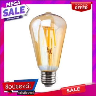 หลอดไฟ LED EVE FILAMENT ADISON-48 4 วัตต์ WARMWHITE E27 สีเหลือง หลอดไฟ LED LED FILAMENT BULB EVE ADISON-48 4W WARMWHITE