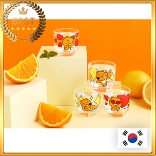 [KAKAO FRIENDS] Magic Soju Glass Cup RYAN 4PCS 1Set│Color Changing Glass Cup เอพีช และ ไรอัน