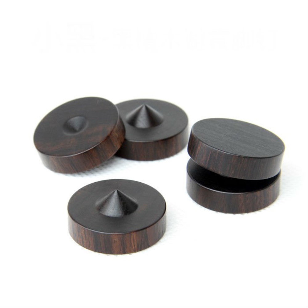 HIFI Audio shock absorber HiFi Mounts Amplifier feet Dia 23MM Amp cone speaker pad 4 sets ebony spea
