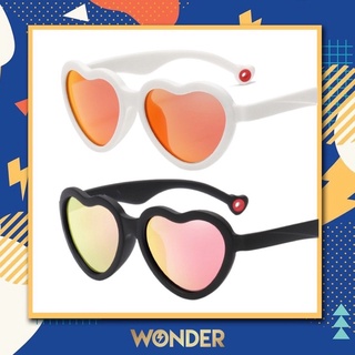 Mini heart sunglass แว่นกรอบหัวใจ เลนส์ปรอท แบรนด์ wonderkid #แว่นเด็ก