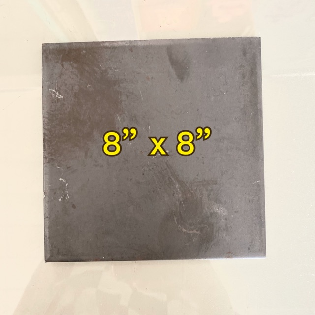 เหล็กเพลท แผ่นเพลท ขนาด 8”x8” หนา 6 มิล