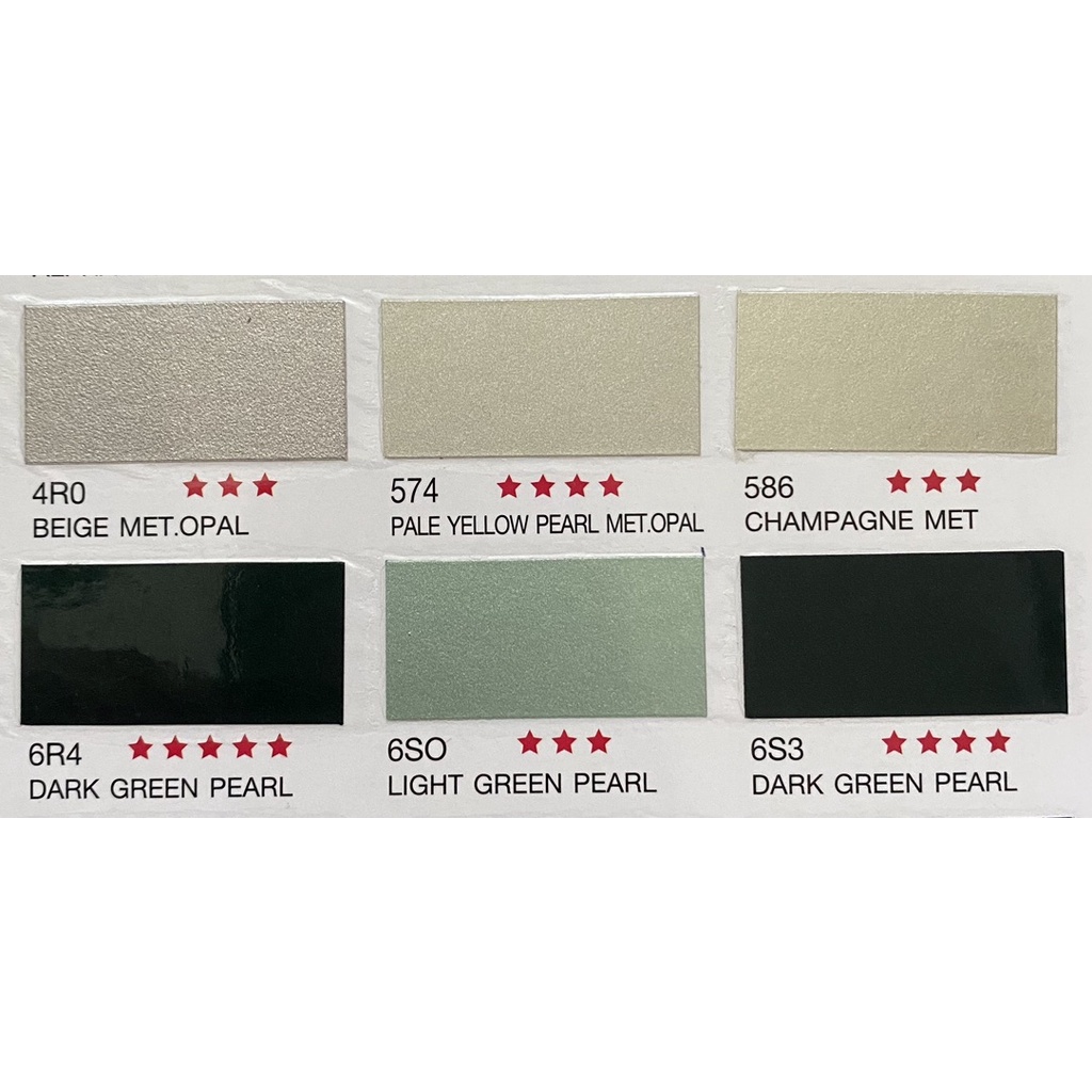 สีเบอร์พ่นรถยนต์อย่างดี เป็นสี 2K MEIJI TOYOTA เบอร์ 4RO***, 574****, 586***, 6R4*****,6SO***, 6S3**