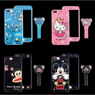 เคสโทร์ศัพท์ เคส + ฟิล์ม + แหวนลายการ์ตูน น้ารักๆสำหรับรุน OPP0 👉🏻A83-A3S-A5S-A37-F5-F7-F9-F11pro-A1K VIVO👉🏻Y55-Y95-y17