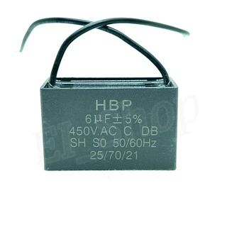 Capacitor CBB61 1.2uf 1.5 uf1.8uf 2uf 2.5uf 3uf 3.5 uf 4 uf 5 uf/ 450V รุ่นมีสายไฟ HBP คาปาซิสเตอร์ แค๊ป