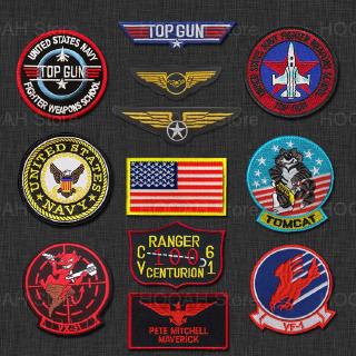 แผ่นป้ายหนัง F-14 MAVERICK PATCHES TOMCAT US NAVY Fight Air Force PATCH สําหรับติดเสื้อโค้ท ฤดูหนาว รถจักรยานยนต์