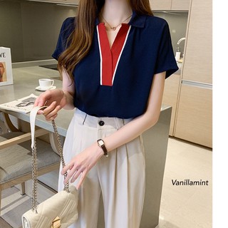 VANILLAMINT รอบ14 เสื้อเชื้ตแขนสั้นแต่งแถบ CARDIGAN_NISTA