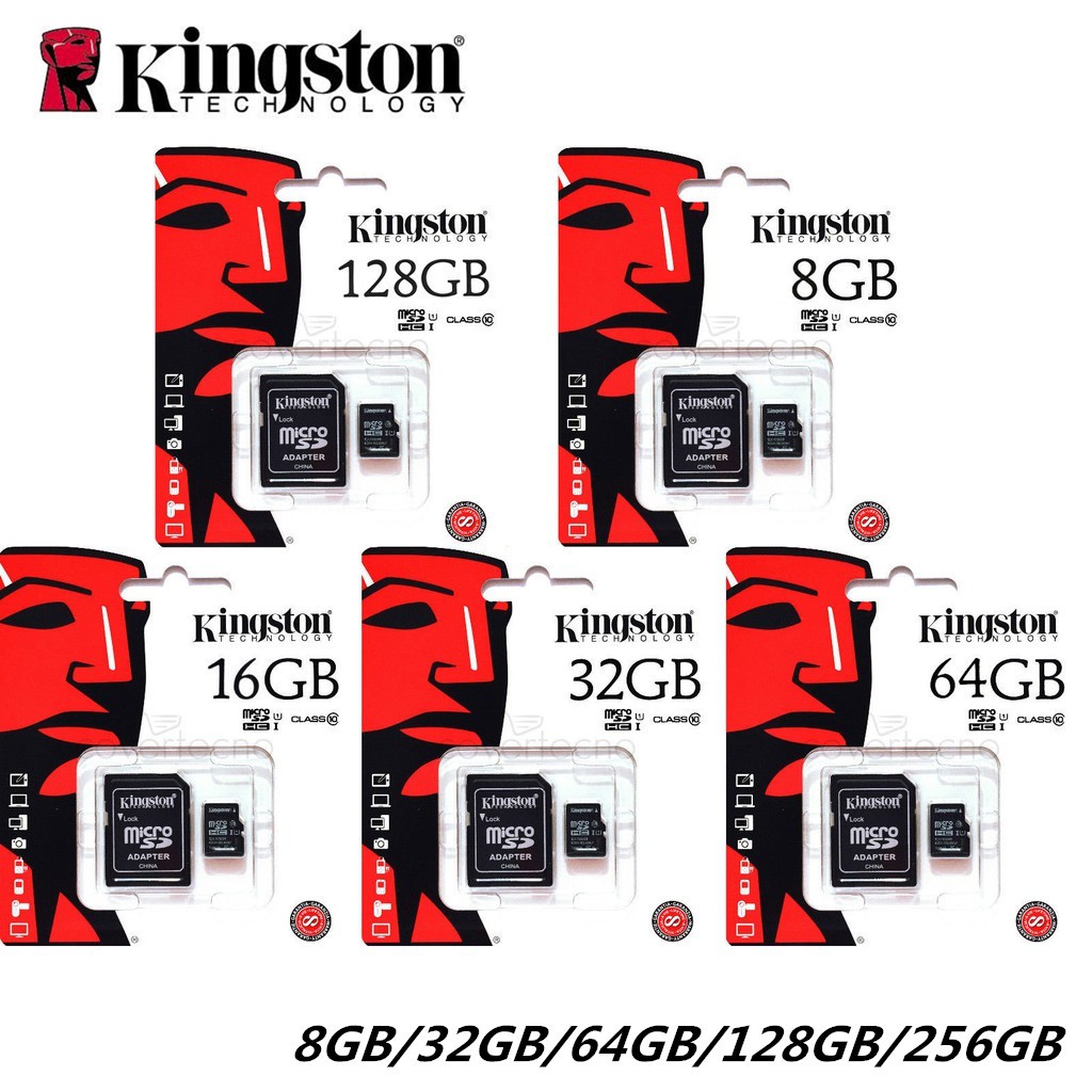 Kingston Micro SD Memory Card 256GB 128GB 64GB 32GB Class10 Mini SD Card