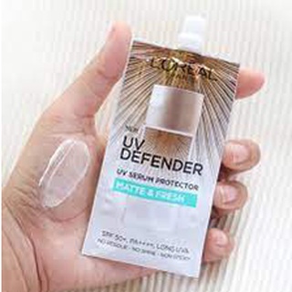 Loreal UV Defender Uv Serum Protector Matte &amp; Fresh ครีมกันแดด ลอรีอัล เซรั่มกันแดด แบบซอง