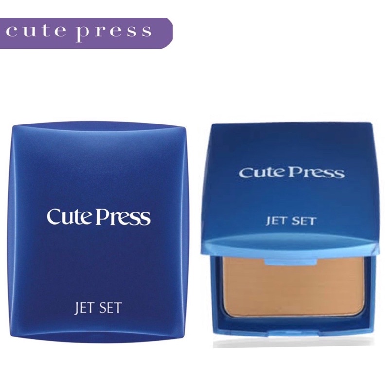 แป้งพัฟผสมรองพื้น คิวท์เพลส เจทเซ็ท Cute Press Jet Set Oil Control Foundation Powder SPF 20 ขนาด 16 