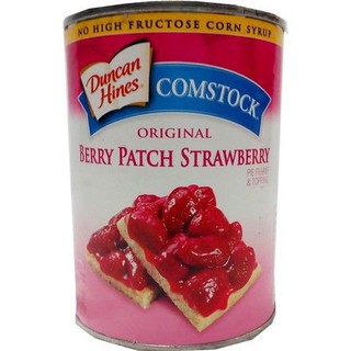 Comstock Strawberry Pie Filling 21 Oz  คอมสต๊อกพายสตรอเบอร์รี่บรรจุ 21 ออนซ์