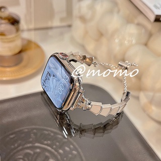 สายนาฬิกาข้อมือ สเตนเลส สําหรับ iWatch 7 5 4 3 6 SE 45 มม. 41 มม. 40 มม. 44 มม.