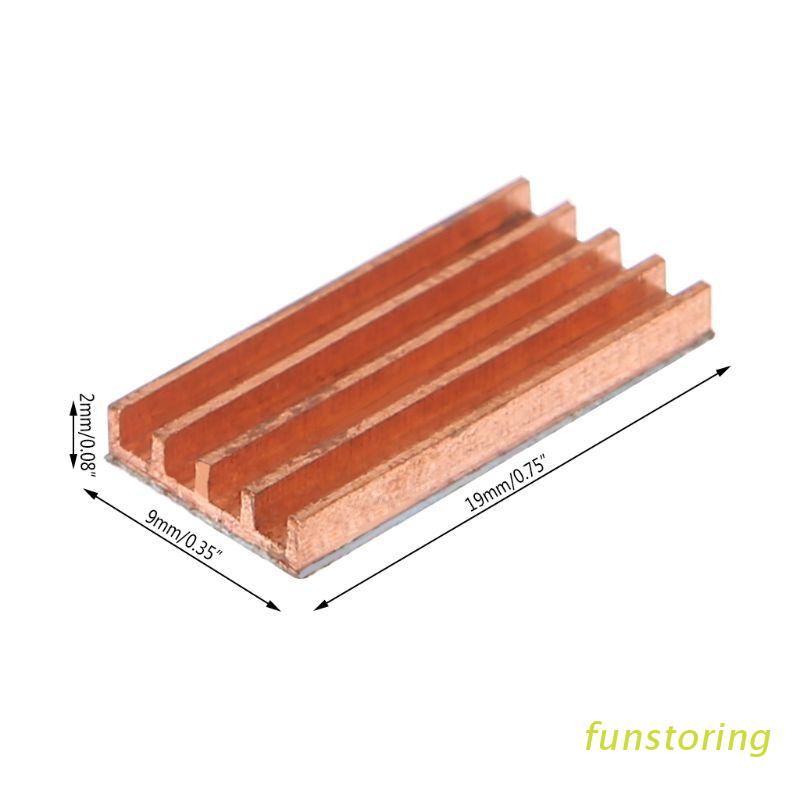 FUN Ultra Thin Pure Copper Heat Sink Back Memory RAM Sink Cooling For MOS IC Chip