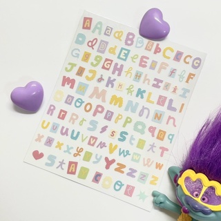 random alphabet sticker สติกเกอร์ตัวอักษร