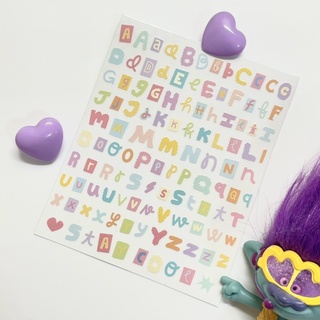 random alphabet sticker สติกเกอร์ตัวอักษร