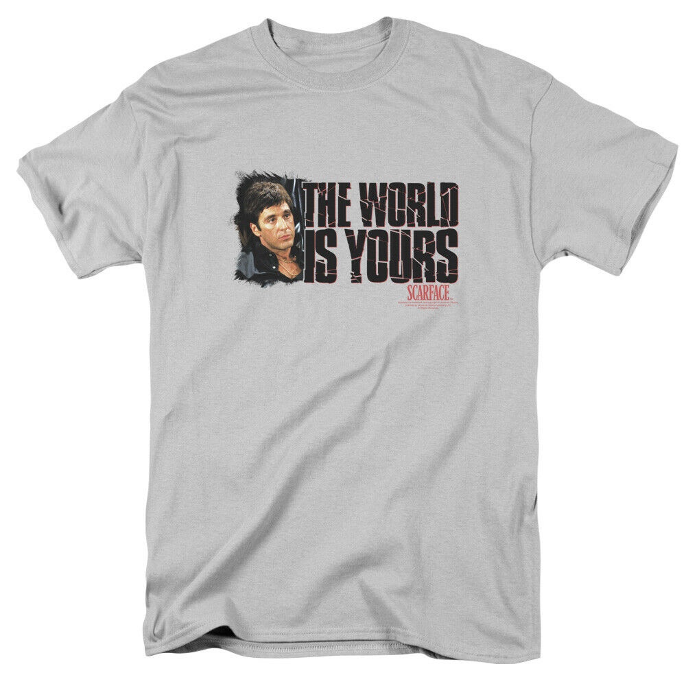 Scarface The World Is Yours 2 เสื้อยืดผ้าฝ้ายผู้ชายยอดนิยม