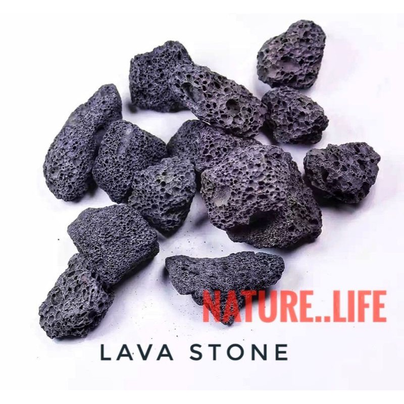 ⭐หินดีเกรดดี ดูที่รูพรุน  หินลาวา หินภูเขาไฟ ธรรมชาติ หินเตาอบ (Lava Stone)(คละรูปทรง) ล้างแล้ว