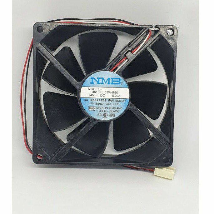 พัดลมNMB 3610KL-05W-B50 24vขนาด 90×90×25mm fan 3.5นิ้ว 3สาย ของใหม่