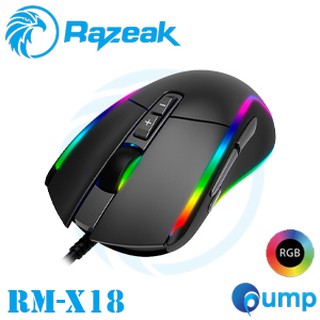 (ใส่โค้ด INC12EL ลดเพิ่ม 70.-) Razeak RM-X18 Programmable Optical RGB Gaming Mouse