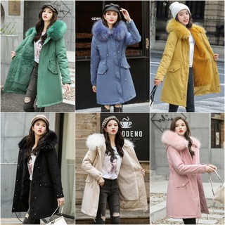 12391X Overcoat เสื้อโค้ทกันหนาวซับเฟอร์ขนนุ่มใส่ติดลบลุยหิมะ มีฮู้ดเฟอร์ถอดได้