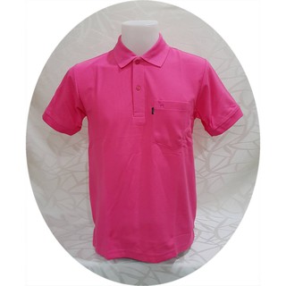 เสื้อโปโล ( polo shirt )แบรนด์ Geeko ตรากวาง สีพื้นชาย สีชมพู( พีกาซัส ) gkc - 22M