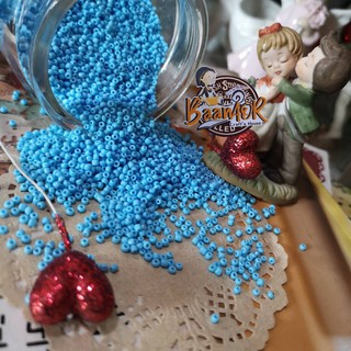 2mm 2mm ลูกปัด เม็ดทราย ลูกปัดมุก มีรูร้อย เล็ก กลม 2 มิล  ใช้สำหรับงานตกแต่ง Beads for diy