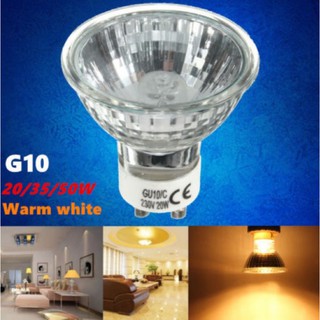 ใหม่ หลอดไฟฮาโลเจน สีขาวอบอุ่น 20W 35W 50W GU10 220-240V