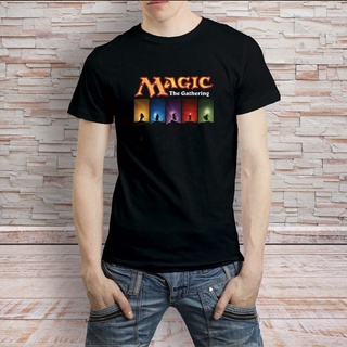 เสื้อยืด ผ้าฝ้าย พิมพ์ลาย Magic The Gathering MTG สีดํา สําหรับผู้ชาย SDF2FR3033 S-5XL