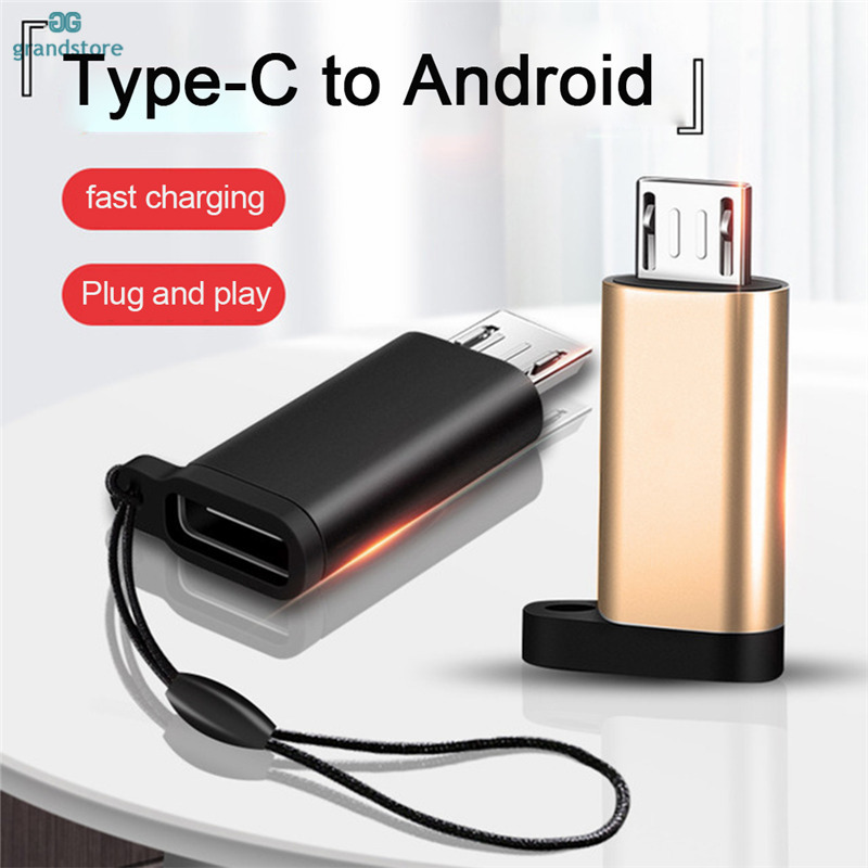 GS อะแดปเตอร์เชื่อมต่อและแปลง Type-C เป็น Micro USB แอนดรอยด์ สำหรับอุปกรณ์ส่วนใหญ่