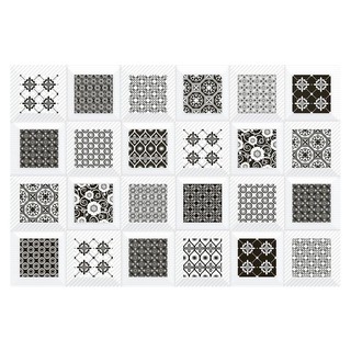 Wall tile WALL TILE TARA CREED MIDDLE 30X45CM BLACK-WHITE 0.81M2 Floor and wall tiles Floor wall materials กระเบื้องผนัง