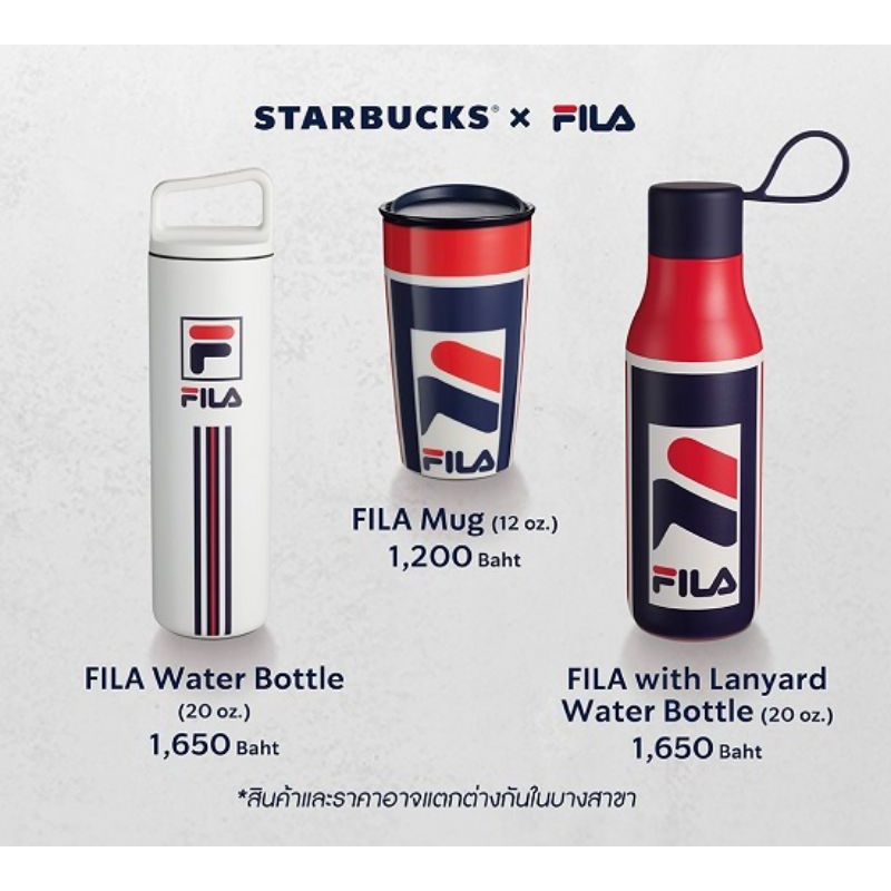 🌟พร้อมส่ง🌟 Starbucks x Fila Tumbler 12oz &amp; Water Bottle 20oz (Miir)