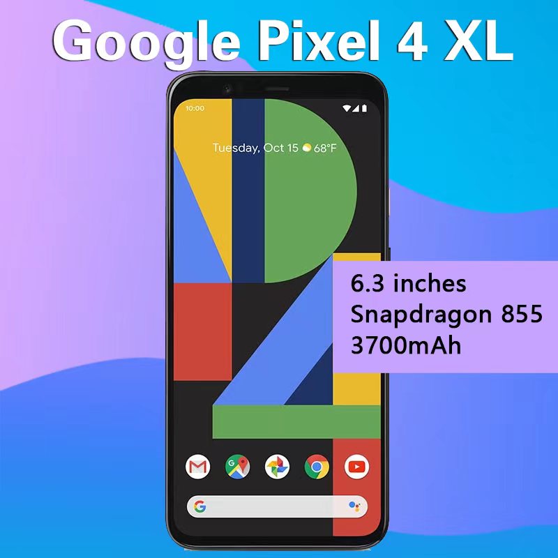 Google Pixel 4 XL สมาร์ทโฟน 6.3 นิ้ว 6+128GB กันน้ํา 3700 mAh ของแท้ โทรศัพท์มือถือ Android ชาร์จเร็ว 18W