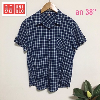 เสื้อเชิ้ตแขนสั้น แบรนด์ uniqlo ไซส์ L