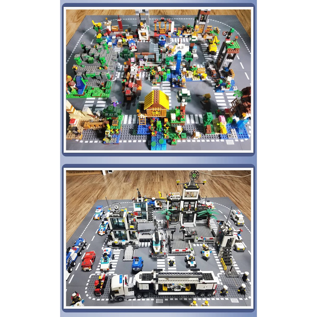 City Road Street Baseplate ใช้งานร่วมกับอนุภาคขนาดเล็กบล็อกตรง Crossroad Curve T-Junction Building Blocks แผ่นฐานของขวัญ ราคา ถูกที่สุด ดีลบีเคเค แกลเลอรีภาพที่ 5