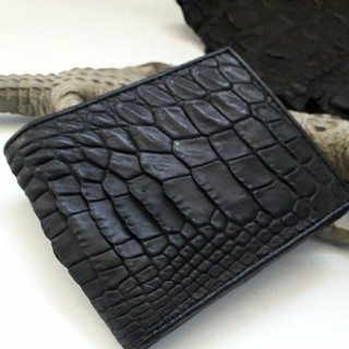 กระเป๋าหนังจระเข้แท้เกร็ดขา crocodile  leg wallet