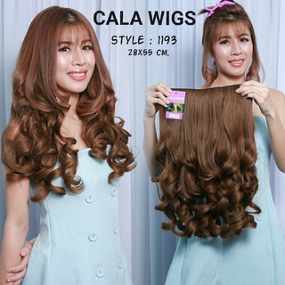 แฮร์พีช hairpiece  แฮร์พีชcalawigsราคาส่ง รหัส1193กว้าง28cmยาว55cm ชิ้นหนาพิเศษไหมด้านเหมือนผมจริง แฮร์พีชลอนยาวหนาสวย