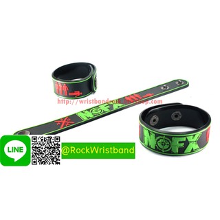 NofX ขายริสแบนด์  NFX303NA Wristband สายรัดข้อมือวงร็อค