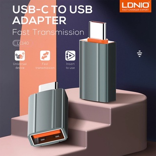 อะแดปเตอร์ Type-C to USB adapter LDNIO LC140 USB 3.0 งานแท้100% ใช้ดึงข้อมูล เม้าส์ คีบอร์ด แฟรชไดร์ฟ ชาร์จมือถือ