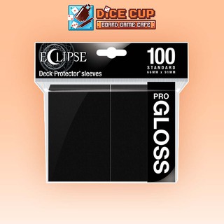 [ของแท้] Eclipse Gloss Standard Sleeves: Jet Black (100) Board Game