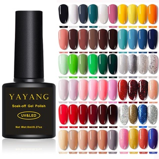 YAYANG สีทาเล็บ สีเจลทาเล็บ สีทาเล็บเจล ยาทาเล็บสีเจล ยาทาเล็บ 8ML (ต้องใช้เครื่องอบ UV/LED) 96 Colors Nail gel polis