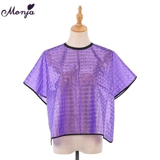 Monja ผ้าคลุมตัดผม PVC แบบมืออาชีพ สําหรับผู้ใหญ่ ร้านตัดผม DIY hairdressing cape dyeing protect