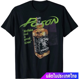 เสื้อผู้ชายเท่ เสื้อตราหานคู่ ผู้ชาย Poison - Nothin But A Good Time T-Shirt discount รถถัง เสื้อขาว