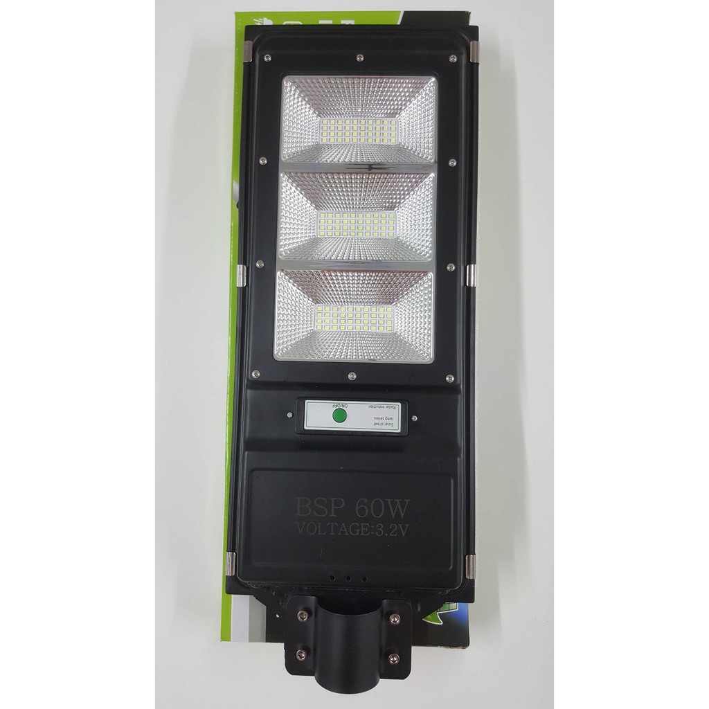 โคมไฟถนนโซล่าเซลล์ Solar Street Light ยี่ห้อ BSP ขนาด 60W