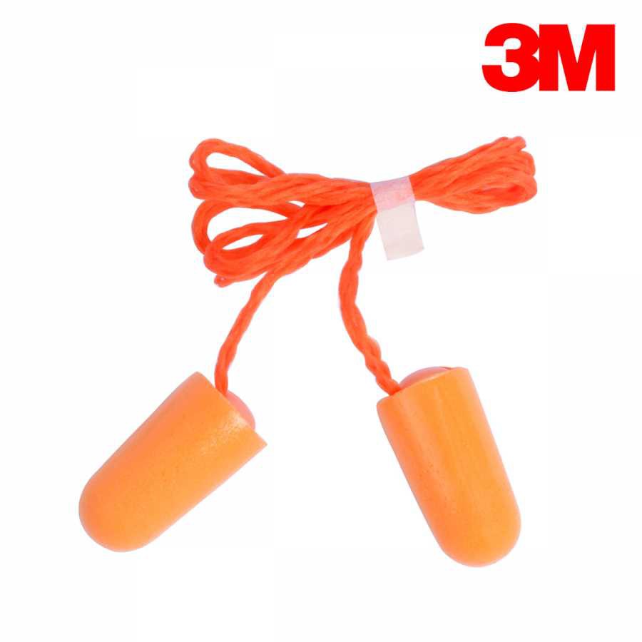 Ear Plugs 3M รุ่น 1110 มีสาย แพ็ค 1 คู่ กันเสียงดัง โฟมอุดหู โฟมลดเสียง