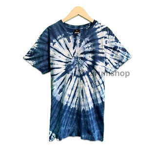 เสื้อมัดย้อม สีคราม Indigo Spiral แขนสั้น @zarymshop