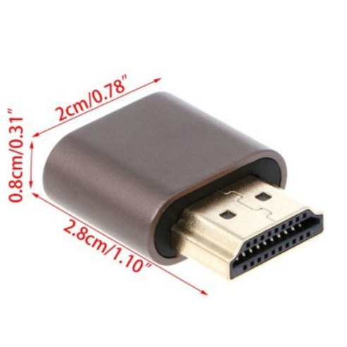 HDMI Dummy Plug 4K Plug Display Adapter Headless Ghost Display Emulator hdmi ดัมมี่ ราคาต่อตัวนะครับ ส่งจากไทยไม่ต้องรอน