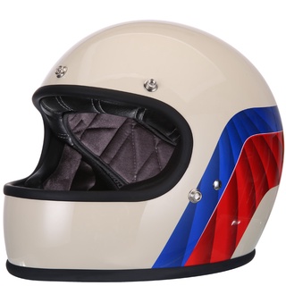 AMZหมวกกันน็อคทรงวินเทจเต็มใบ ยี่ห้อ AMZ รุ่น EXCELOR HELMET - STRIPES แบรนด์นำเข้าจากอเมริกา