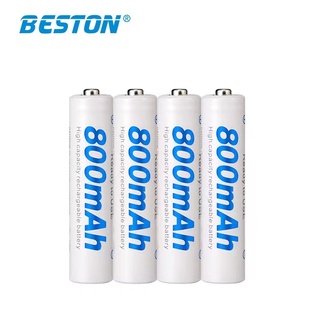 ถ่านชาร์จAAA BESTON 800 mAh 1.2V Ni-MH ถ่านชาร์จ จำนวน 4 ก้อน ฟรีกล่องใส่ถ่าน คุณภาพสูง ราคถูก